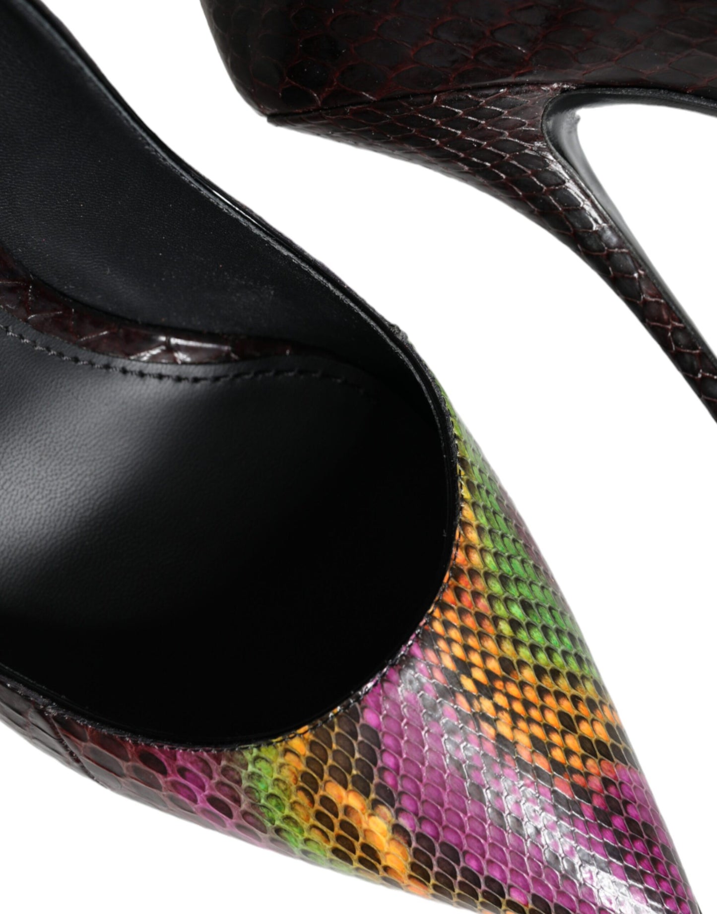 Zapatos de tacón de piel exótica multicolor