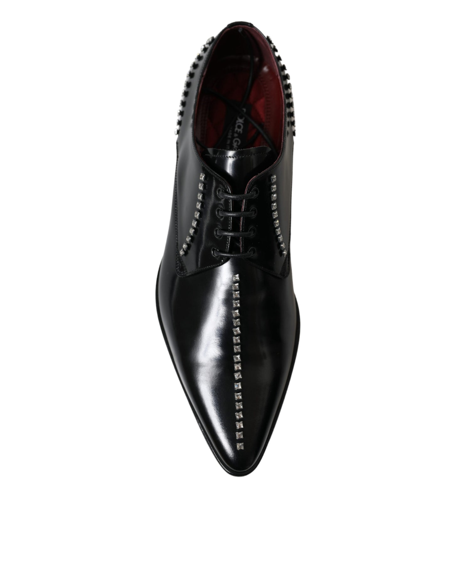 Zapatos formales de cuero negro con cristales