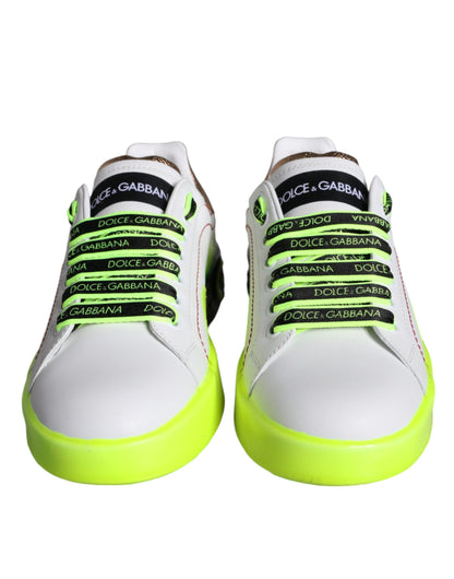 Zapatillas bajas Portofino de piel blanca