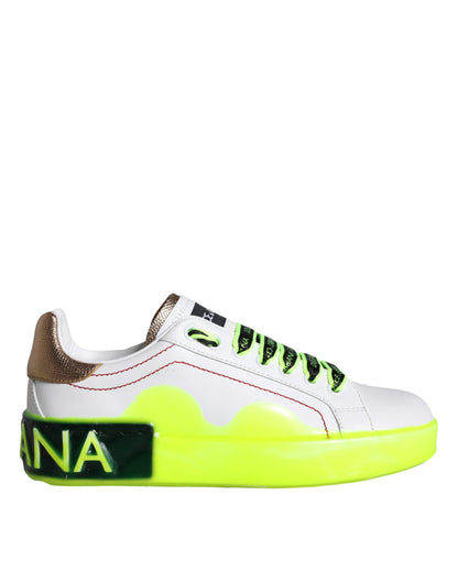 Zapatillas bajas Portofino de piel blanca