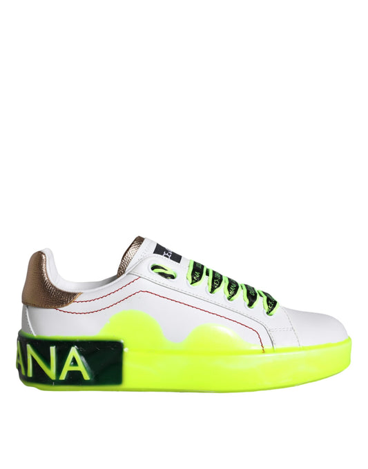 Zapatillas bajas Portofino de piel blanca