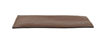 Elegante cartera de cuero marrón para hombre