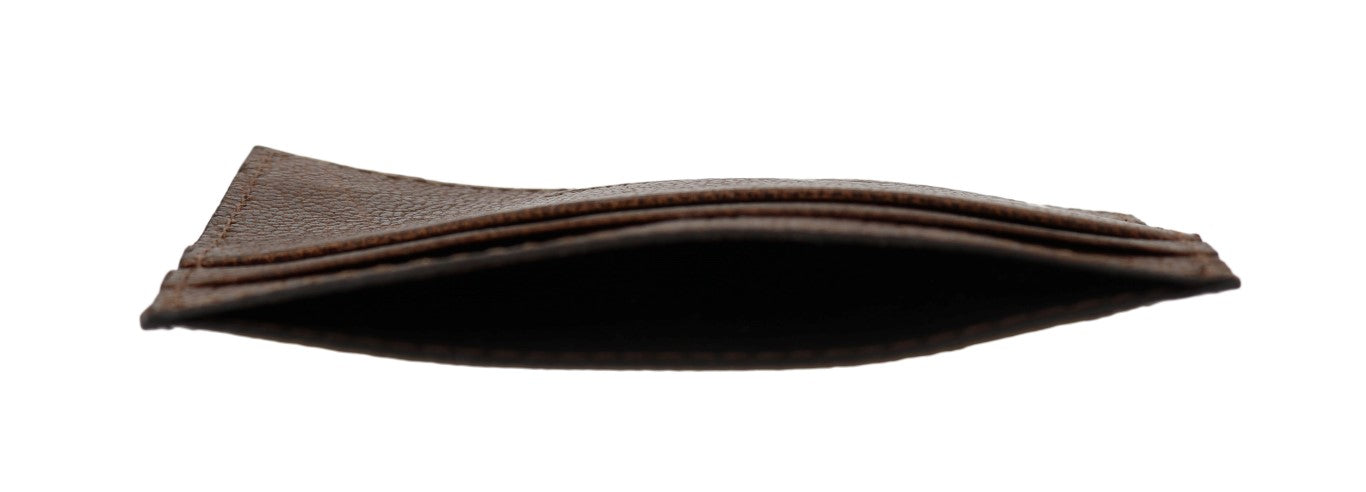 Elegante cartera de cuero marrón para hombre