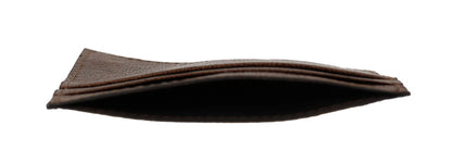 Elegante cartera de cuero marrón para hombre