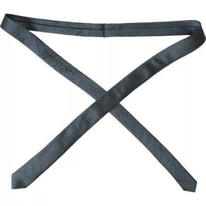 Corbata ajustable para hombre 100 % seda con estampado verde