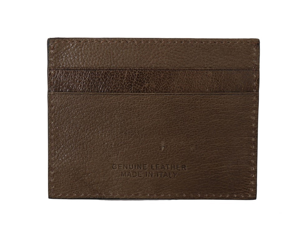 Elegante cartera de piel color tórtola para hombre