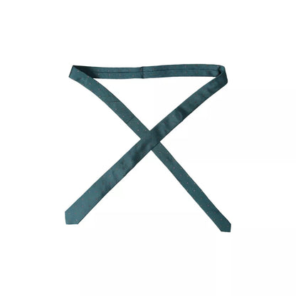 Corbata ajustable de seda con estampado verde para hombre