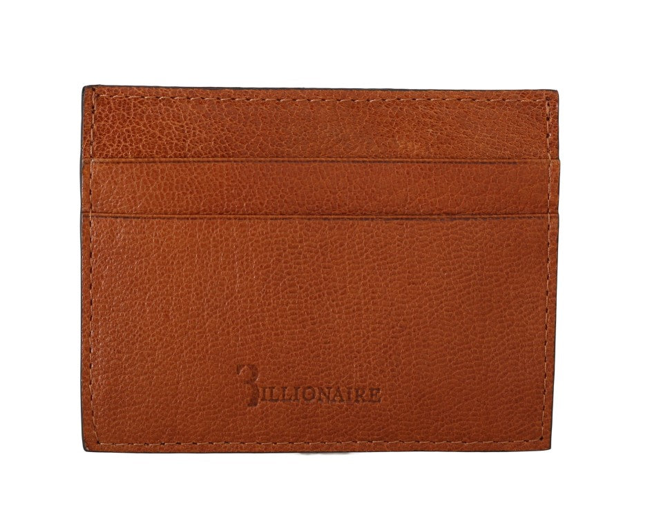 Elegante cartera de cuero para hombre en color marrón