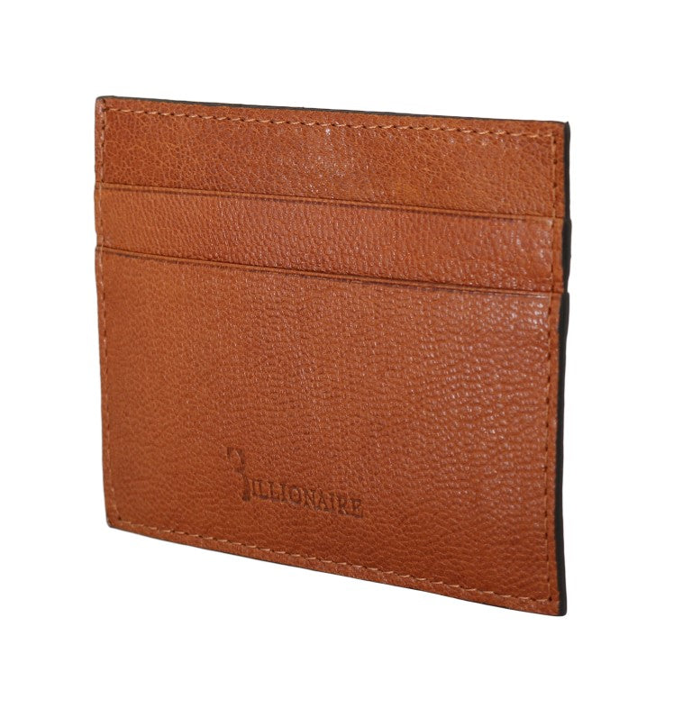 Elegante cartera de cuero para hombre en color marrón