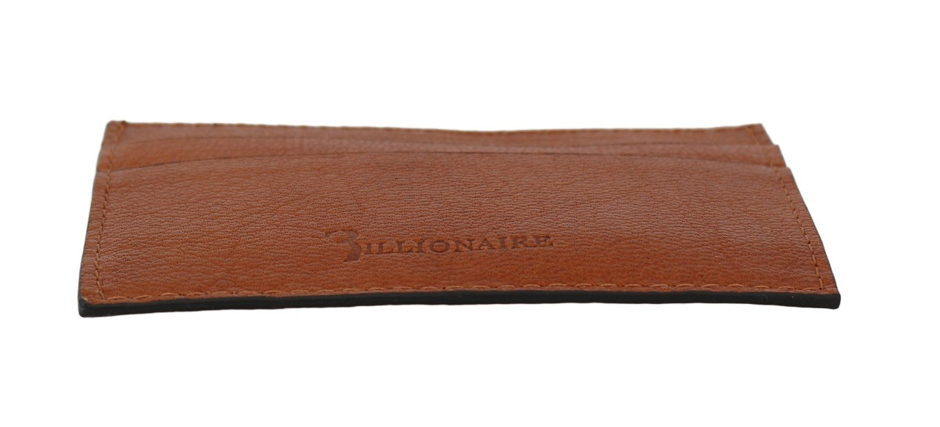 Elegante cartera de cuero para hombre en color marrón