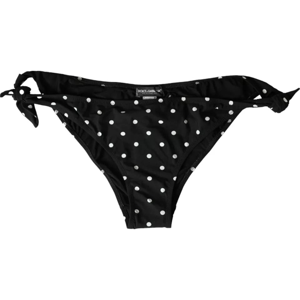 Traje de baño de lunares negros, ropa de playa, bikini inferior