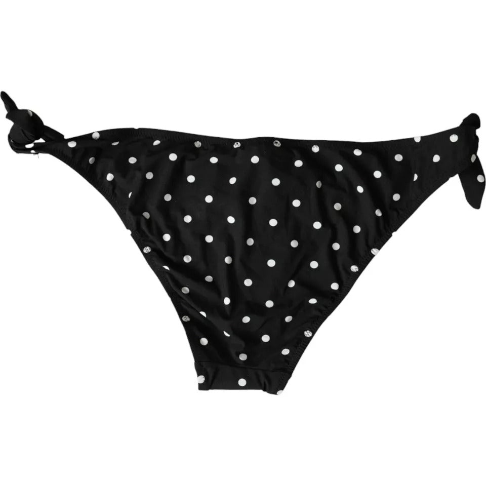 Traje de baño de lunares negros, ropa de playa, bikini inferior