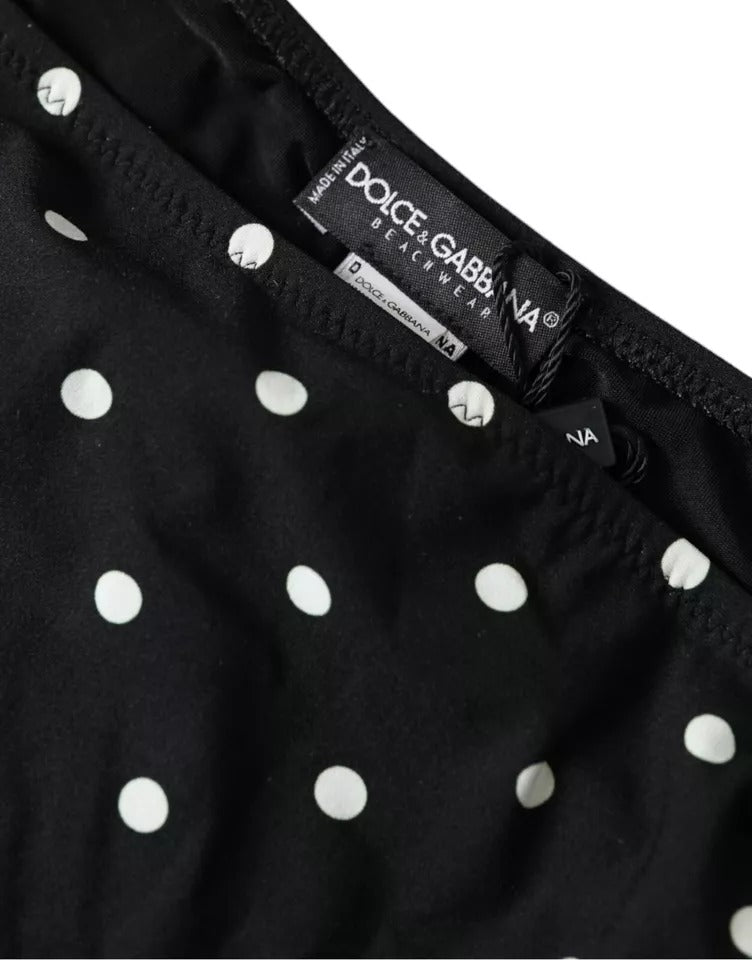 Traje de baño de lunares negros, ropa de playa, bikini inferior