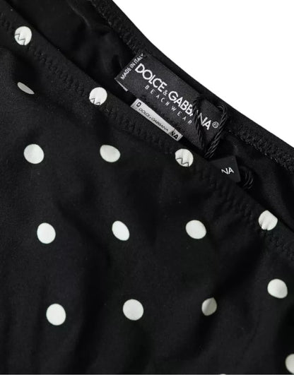 Traje de baño de lunares negros, ropa de playa, bikini inferior