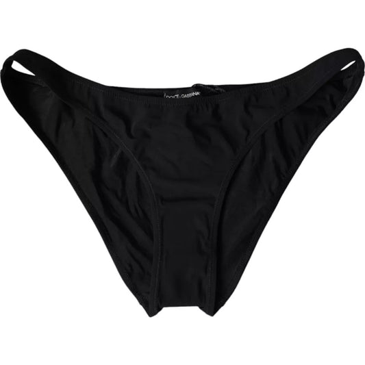 Traje de baño de nailon negro, ropa de playa, bikini inferior