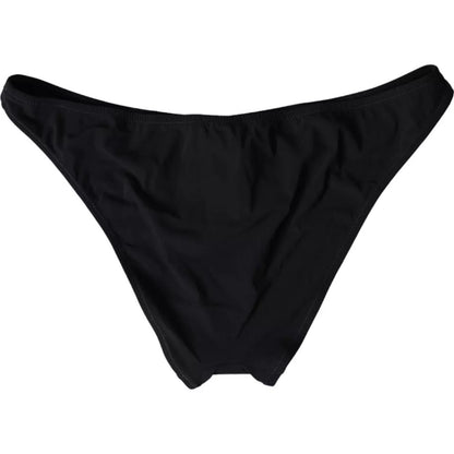 Traje de baño de nailon negro, ropa de playa, bikini inferior