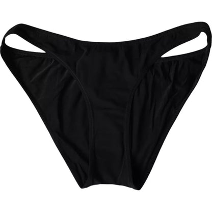 Traje de baño de nailon negro, ropa de playa, bikini inferior