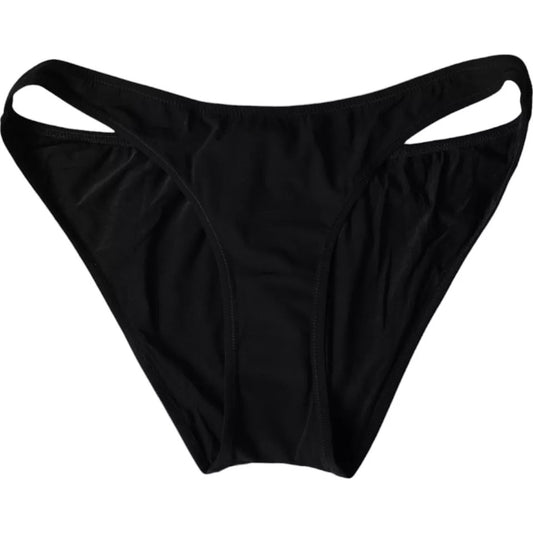 Traje de baño de nailon negro, ropa de playa, bikini inferior