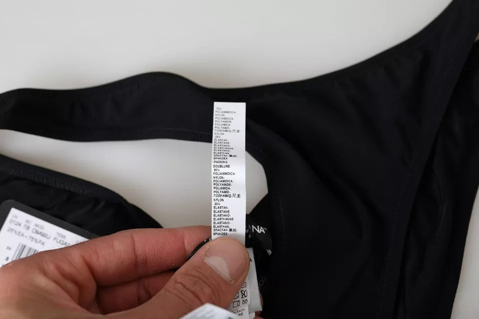 Traje de baño de nailon negro, ropa de playa, bikini inferior