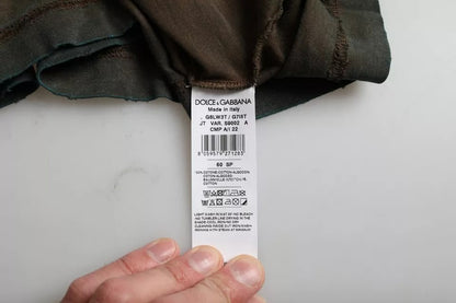 Camiseta de algodón con cuello redondo y salpicaduras de color gris