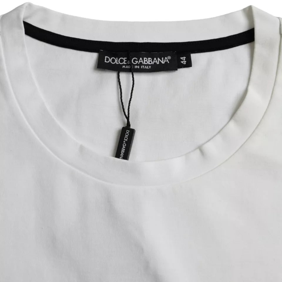 Camiseta de algodón con estampado de labios rojos y blancos para hombre