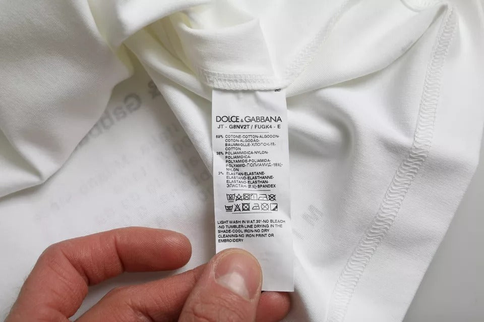 Camiseta de algodón con estampado de labios rojos y blancos para hombre