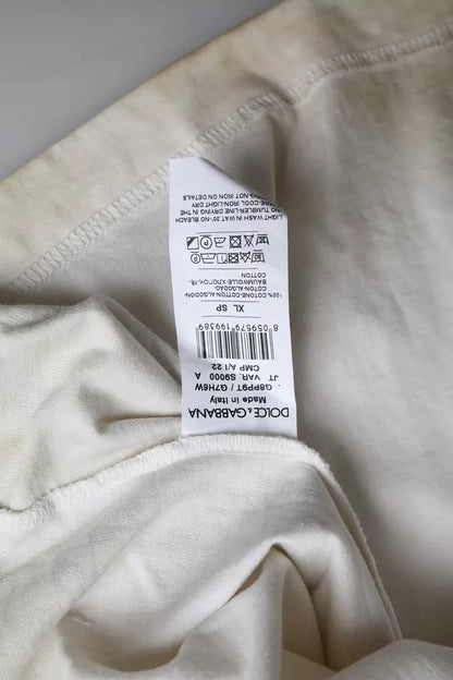 Camiseta de algodón con cuello redondo y logotipo de Off White