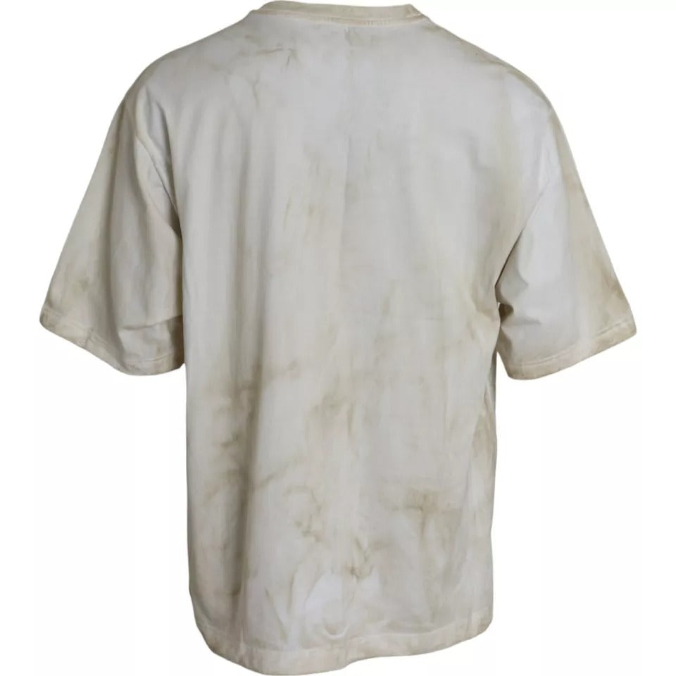 Camiseta de algodón con cuello redondo y logotipo de Off White