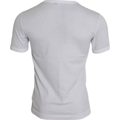 Camiseta blanca de cuello redondo y manga corta del Rey del Amor