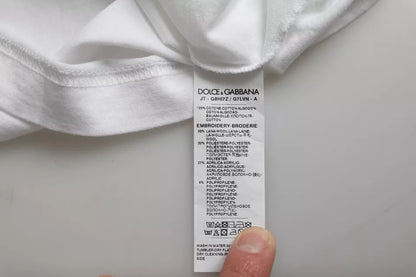 Camiseta blanca de cuello redondo y manga corta del Rey del Amor