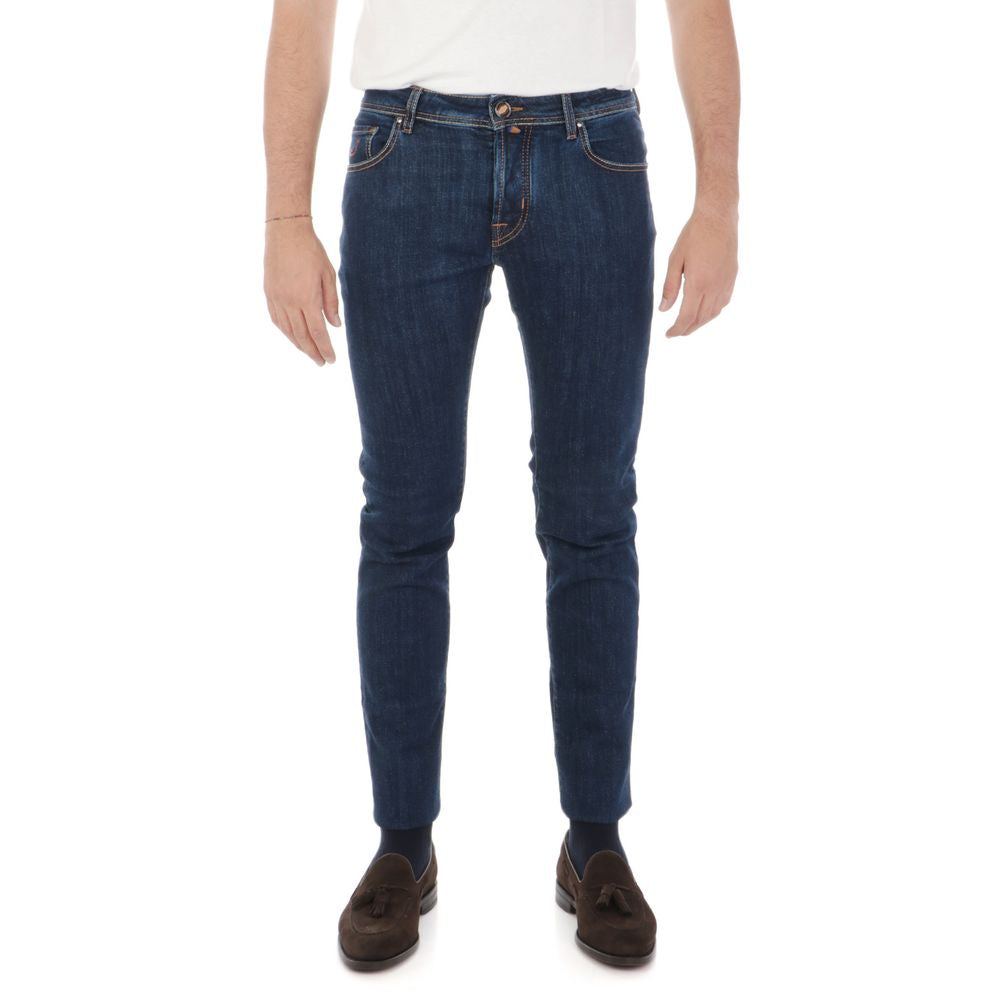 Vaqueros y pantalones de algodón azul