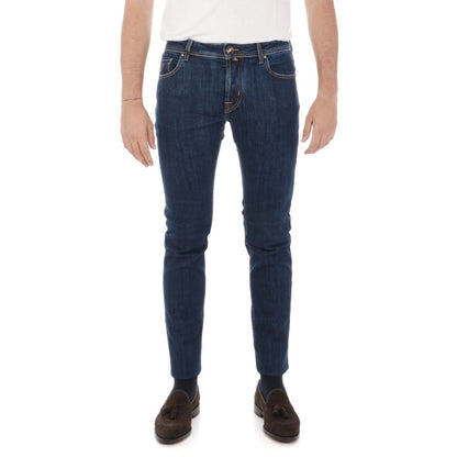 Vaqueros y pantalones de algodón azul