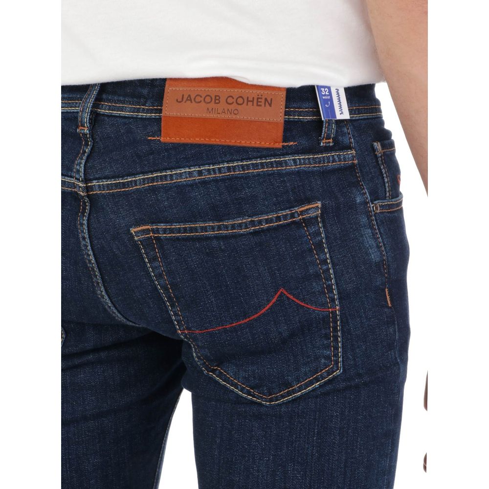 Vaqueros y pantalones de algodón azul