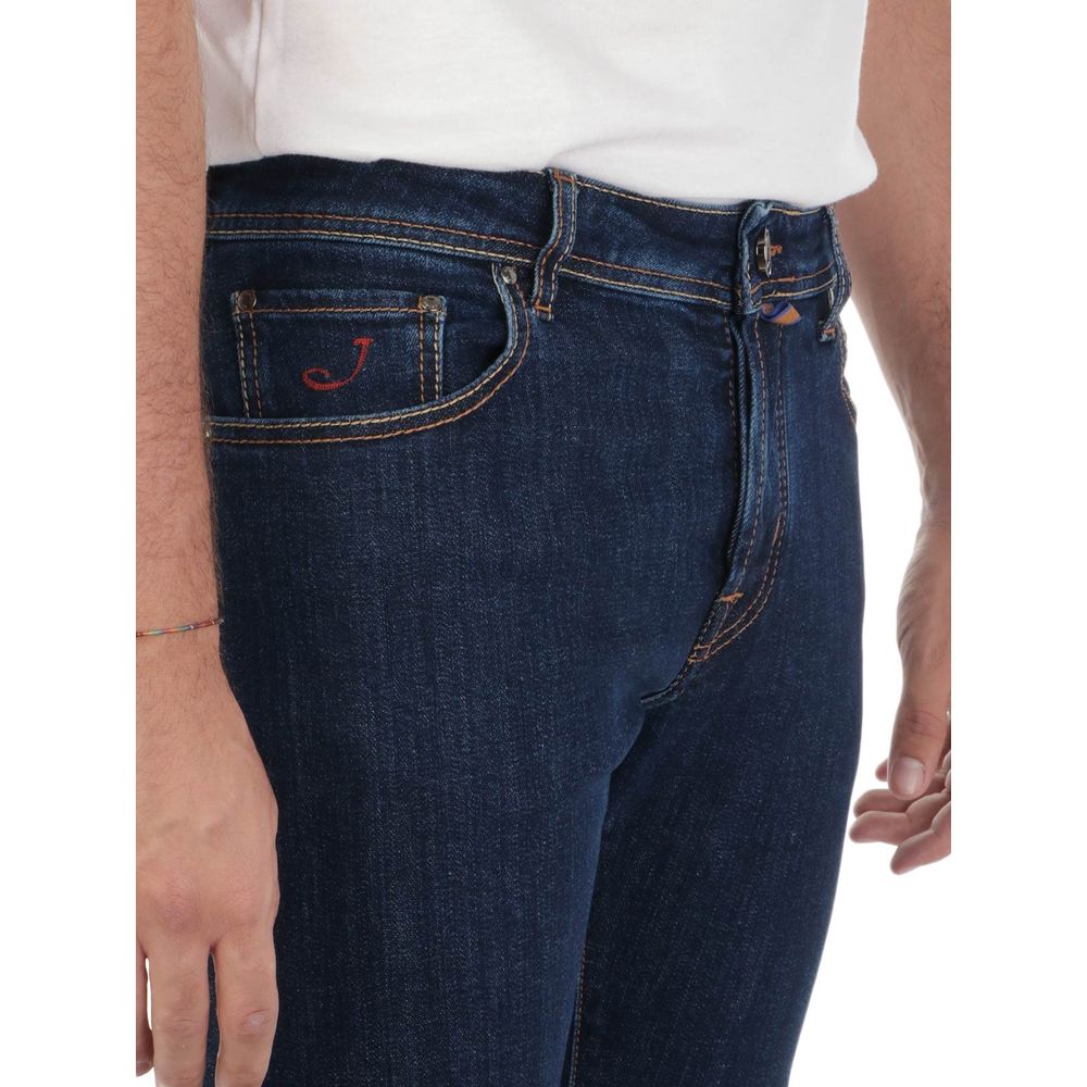 Vaqueros y pantalones de algodón azul