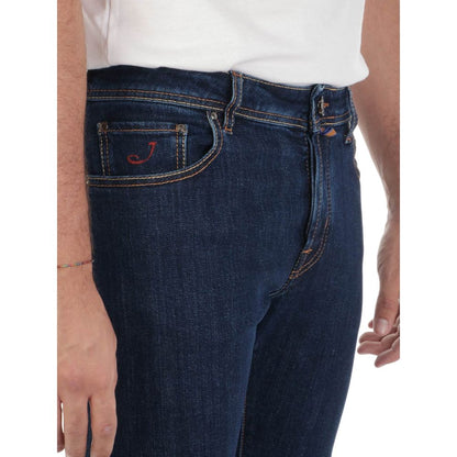 Vaqueros y pantalones de algodón azul