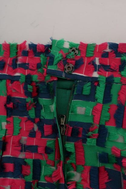 Elegante falda lápiz de cintura alta de jacquard