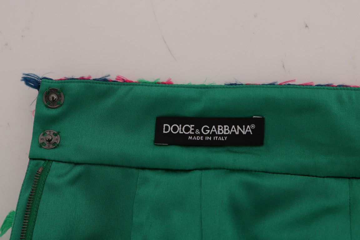 Elegante falda lápiz de cintura alta de jacquard