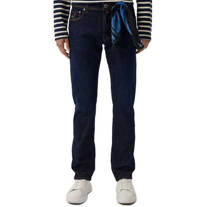 Vaqueros y pantalones de algodón azul