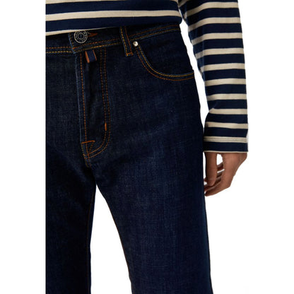 Vaqueros y pantalones de algodón azul