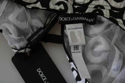 Traje de baño sin mangas con estampado DG Mania en negro