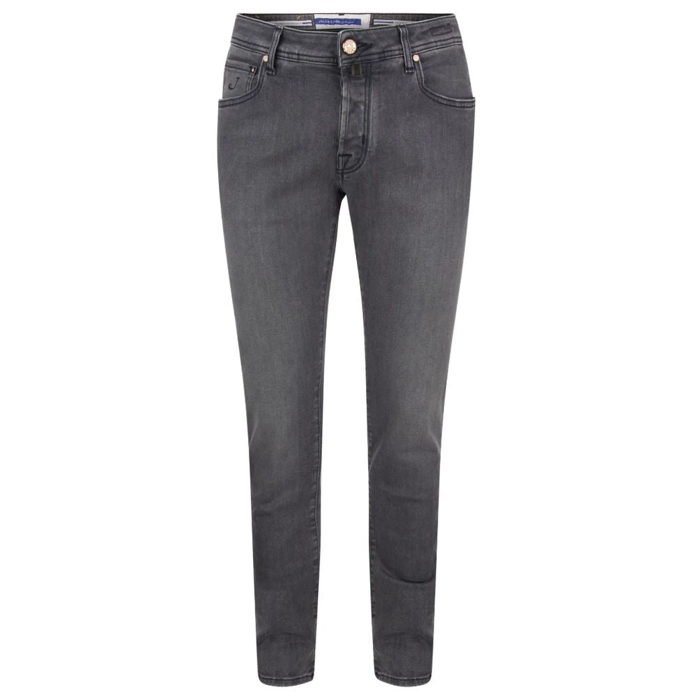 Vaqueros y pantalones de algodón gris