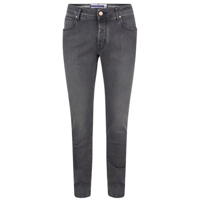 Vaqueros y pantalones de algodón gris