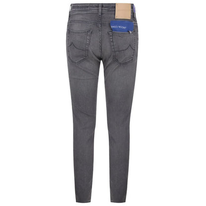 Vaqueros y pantalones de algodón gris