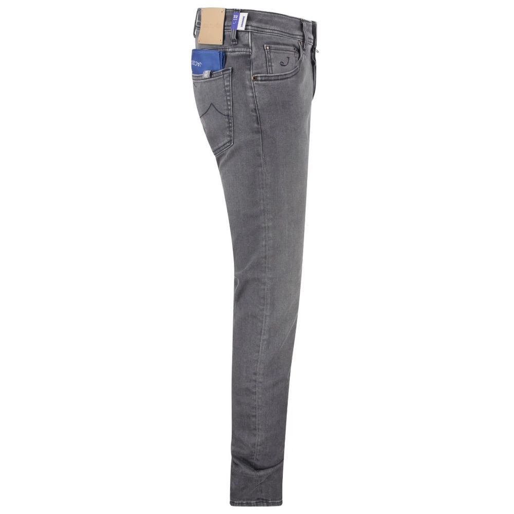 Vaqueros y pantalones de algodón gris