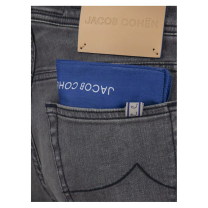 Vaqueros y pantalones de algodón gris