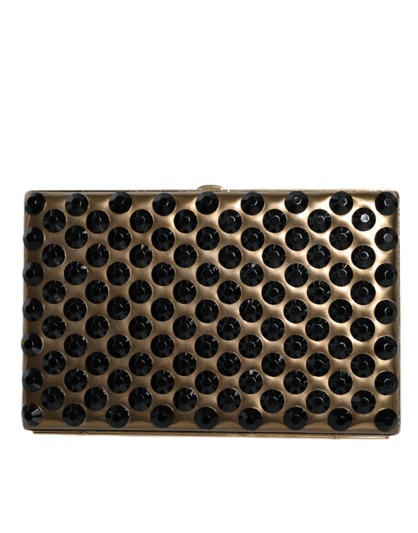 Bolso de mano plegable con cristales dorados para mujer, para fiesta de noche