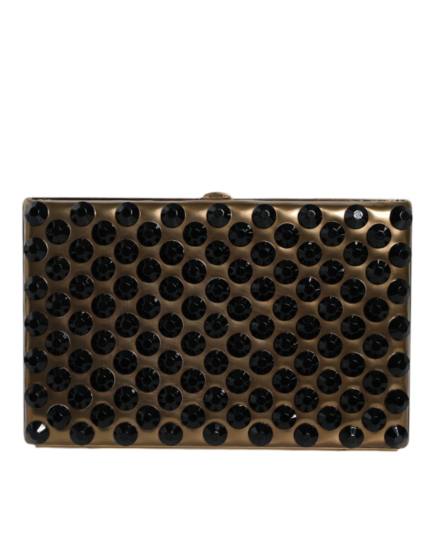 Bolso de mano plegable con cristales dorados para mujer, para fiesta de noche