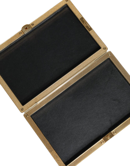 Bolso de mano plegable con cristales dorados para mujer, para fiesta de noche