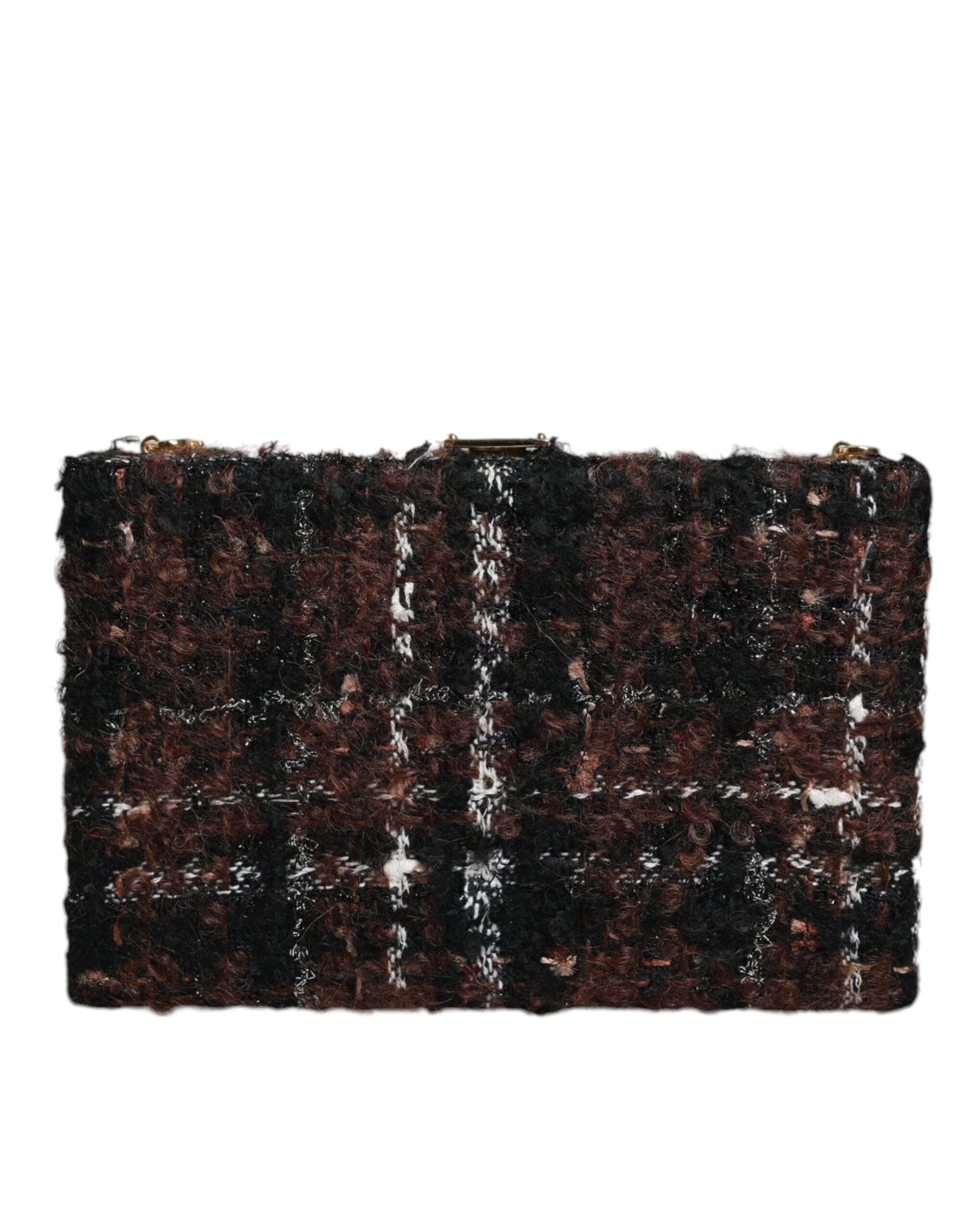 Bolso bandolera de tweed multicolor con diseño floral para fiesta de noche