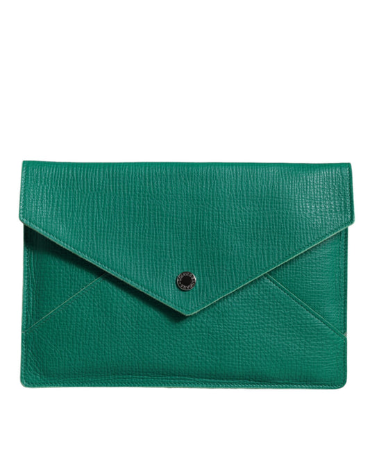 Bolso de mano de cuero verde, minibolso, funda para tableta
